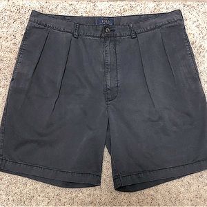 Polo Ralph Lauren Shorts Men's Size 40 Pleated Classic Chino Classic Navy Blue